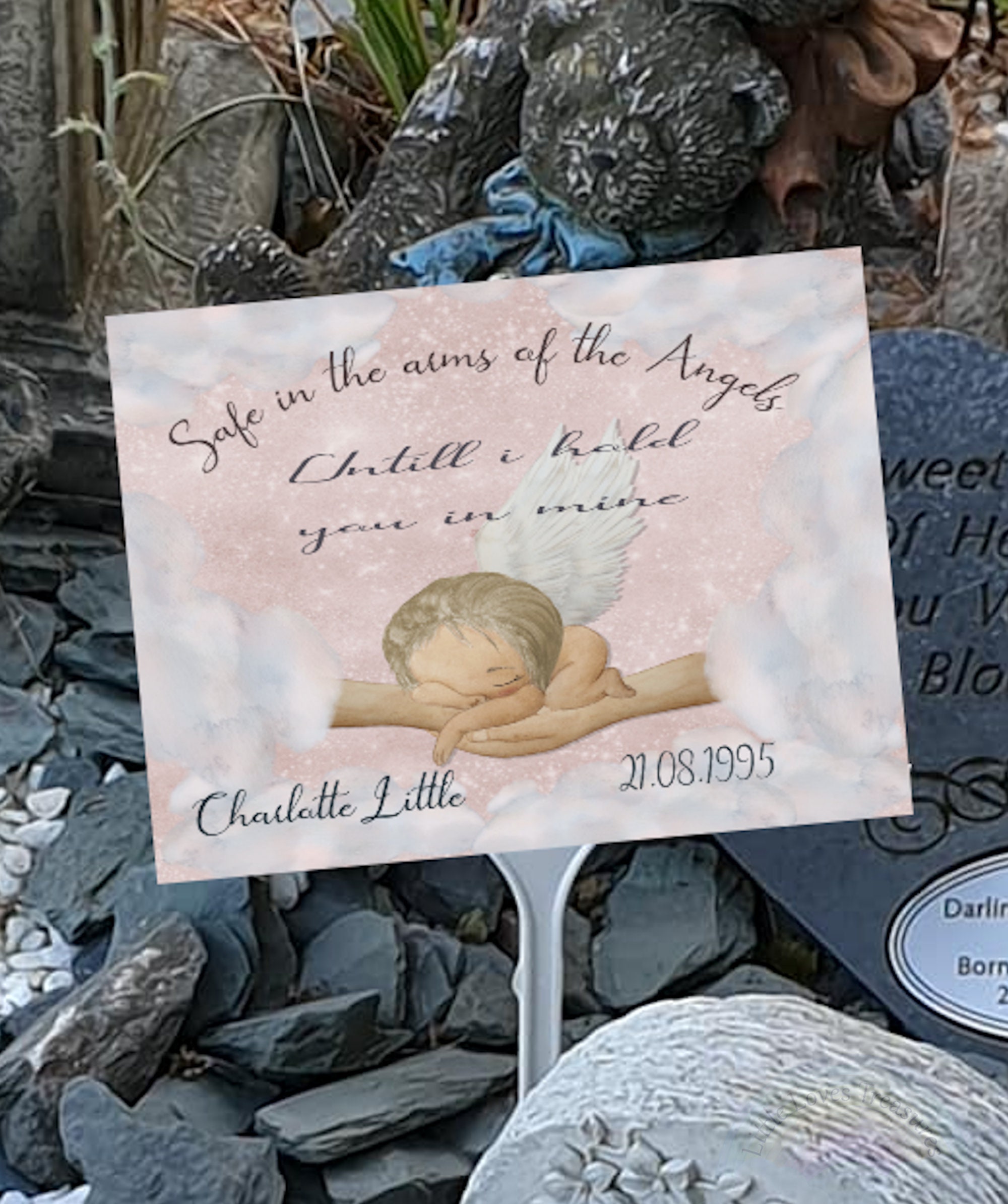 Personalised baby Memorial Plaque. memorial Plaque. Baby Girl Etsy