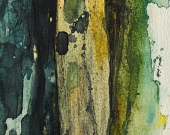Gumtree Bark Abstract Close up Watercolour Painting 10 Digital Download Print