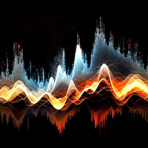 Musical Waveforms Music Audio waves Graphic Equalizer 1 Digital Download Print