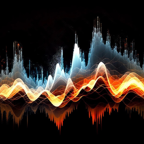 Musical Waveforms Music Audio waves Graphic Equalizer 1 Digital Download Print