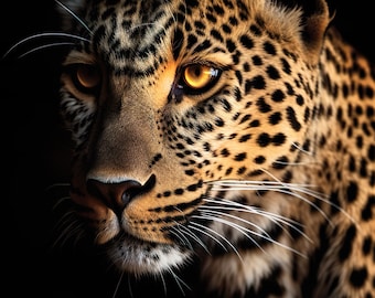 Leopard 2 Closeup Wildlife Photo Digital Download Print