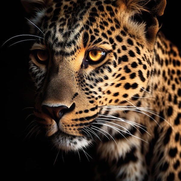 Leopard 2 Closeup Wildlife Photo Digital Download Print