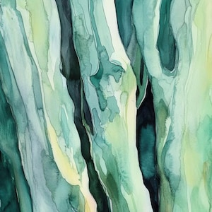 Gumtree Bark Abstract Close up Watercolour Painting 14 Digital Download Print