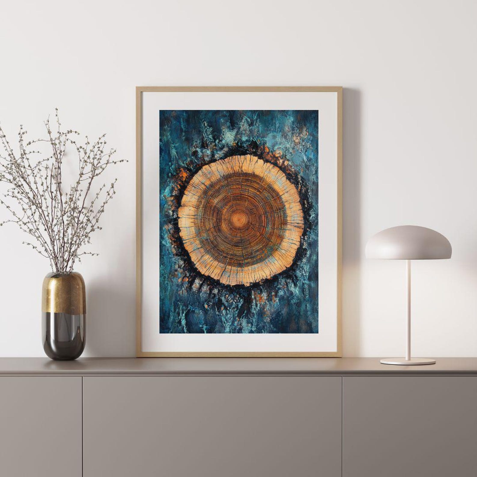 Tree Rings Abstract Painting 1 - Etsy