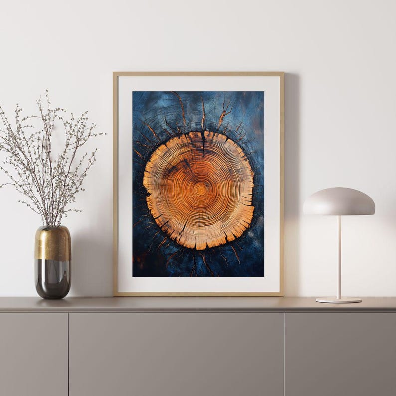 Tree Rings Abstract Painting 3 - Etsy