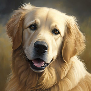 Labrador Golden Retriever Painting 3 Digital Download Print