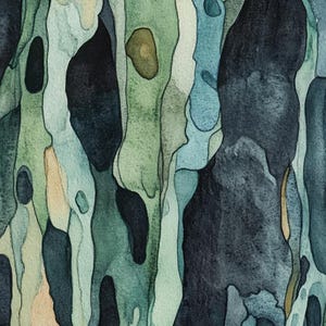 Gumtree Bark Abstract Close up Watercolour Painting 20 Digital Download Print
