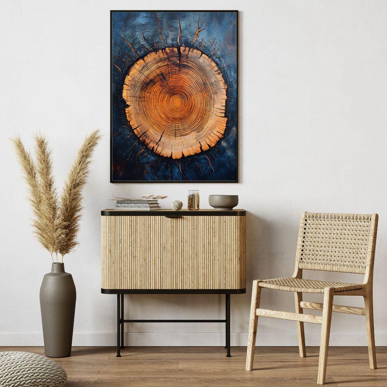 Tree Rings Abstract Painting 3 - Etsy