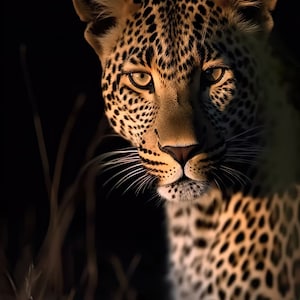Leopard Closeup Wildlife Photo Digital Download Print