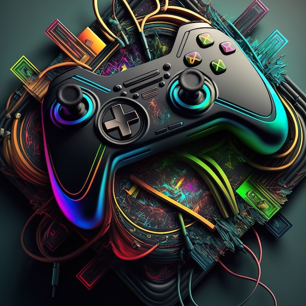 Game Controller Art Etsy