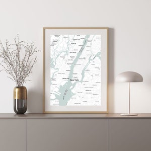 New York City Karte Digitaler Download Druck