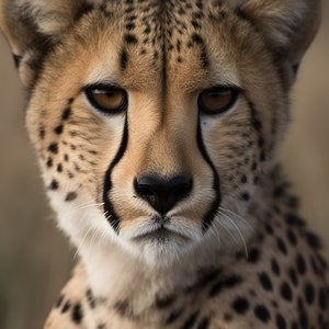 Cheetah Closeup Wildlife Photo Digital Download Print