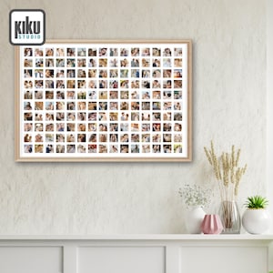 150 Large Photo Collage : Landscape Minimalist Grid - Editable Canva Template | Custom Photograph Poster