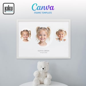 Canva Photo Collage Template Cherish Designs | 8 Landscape Photo Poster Editable Canva Frames | 36x24 Photo Collage | Memorial, Funeral Gift