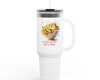Taza de viaje con estampado de Banana Splash / Vaso térmico de 40 oz