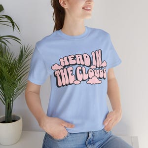 Head in the Clouds T-Shirt | Cute Aesthetic Tee | Pastel Sleep Shirt | Whimsical & Cozy Gift for Dreamers