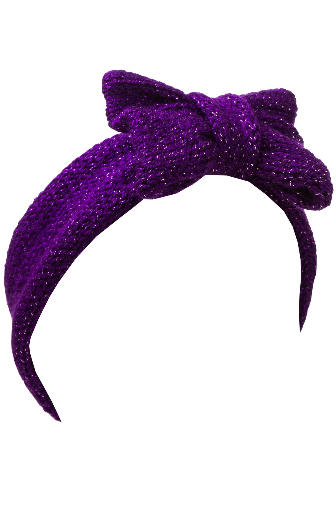 Sparkly Purple Knitted Headband Glitter Knitted Headband Etsy
