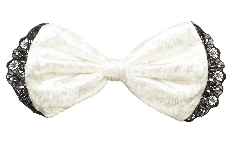 Velvet Hair Clip Cream Velvet Bow Fall Fashion Hair Accessory Velvet Bow