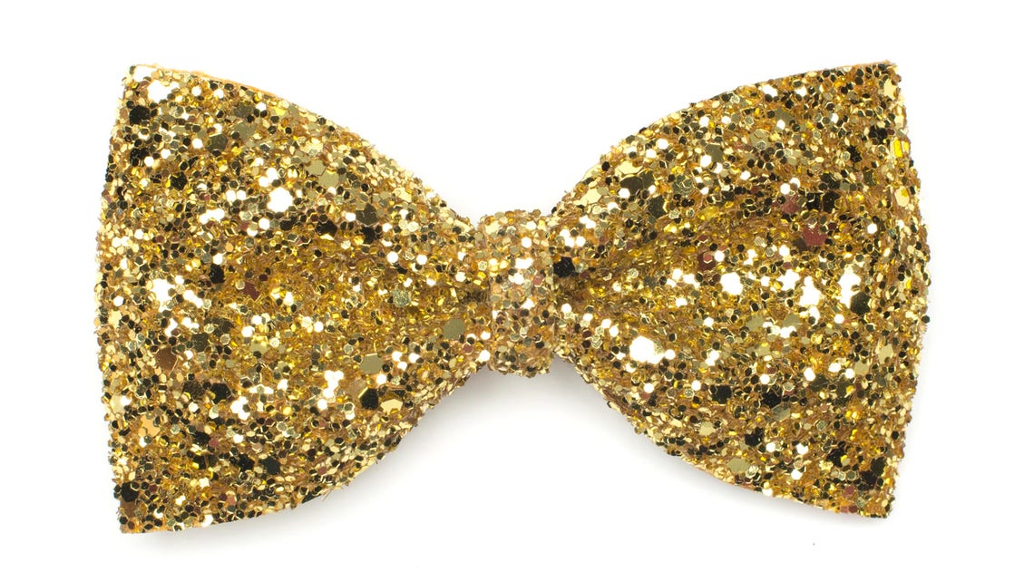 Gold Glitter Hair Bow Sparkly Hair Bow Party Bow Prom Etsy