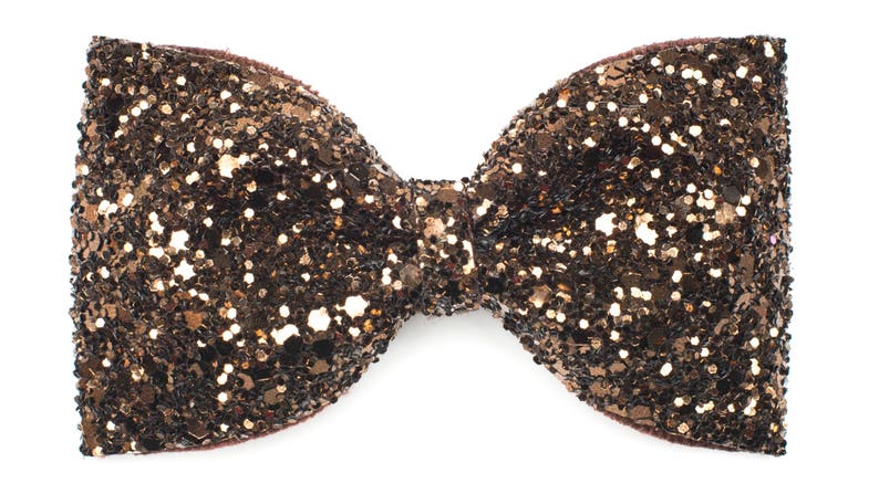 Brown Glitter Hair Bow Brown Hair Bow Sparkly Glitter Bow - Etsy