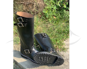 Handmade Boots For Men, Leather Riding boots, Men Real Leather Long Boots, Black Boots Shoes, Knee High Shoes, Personalized Gift For Him