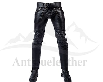 Slim Fit Schafsleder Bikerhose: Individuell anpassbar