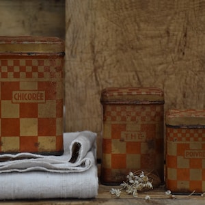 Blechdosen Set Vintage: Küchenregal Bauernhaus dekorative Aufbewahrung