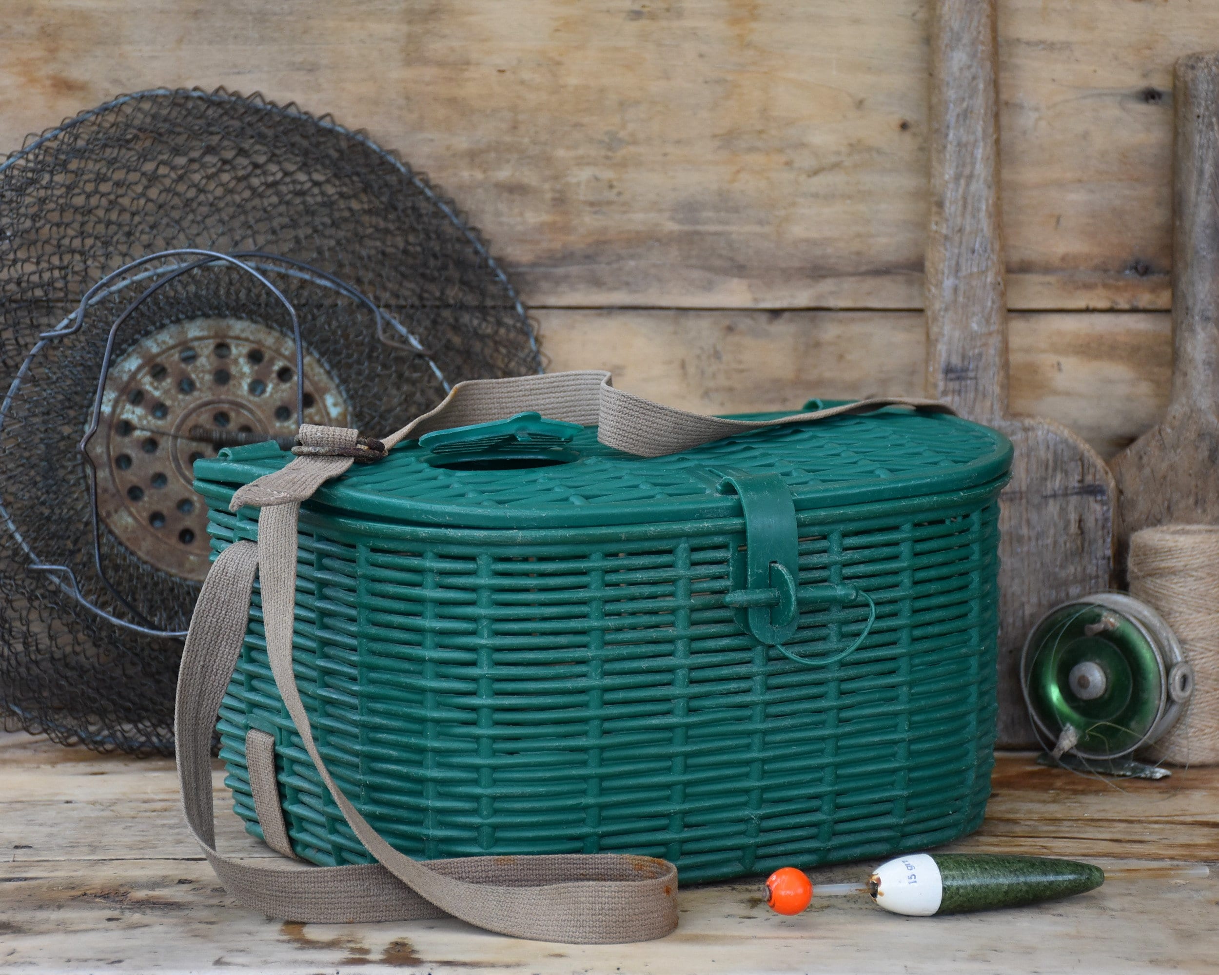 Ancien Pichet Creel 3D – Panier De Pêche à La Mouche Vintage, Arrosoir Déco