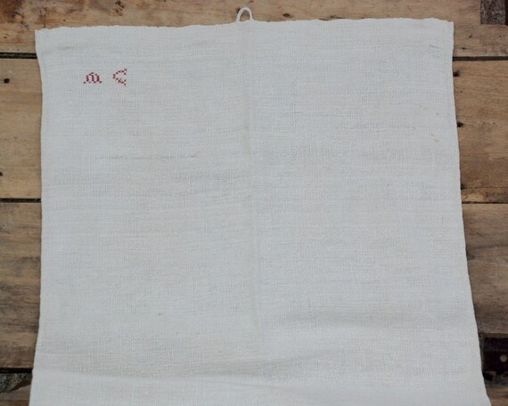 Antique Hemp Tea Towel Farmhouse Curtains Or Table Runner A Etsy