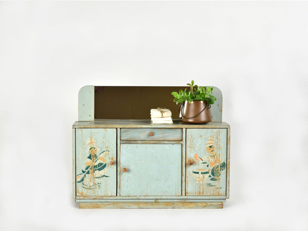 BUFFET ANCIEN XVIII Louis XV Bois Massif Art Populaire Campagne Enfilade Meuble EUR 545,00