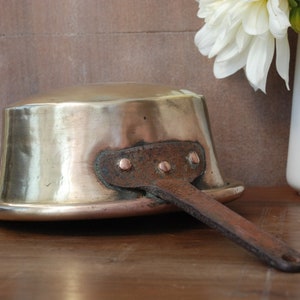 Antique copper pot  Rustic kitchen wall hanging decor pans vintage