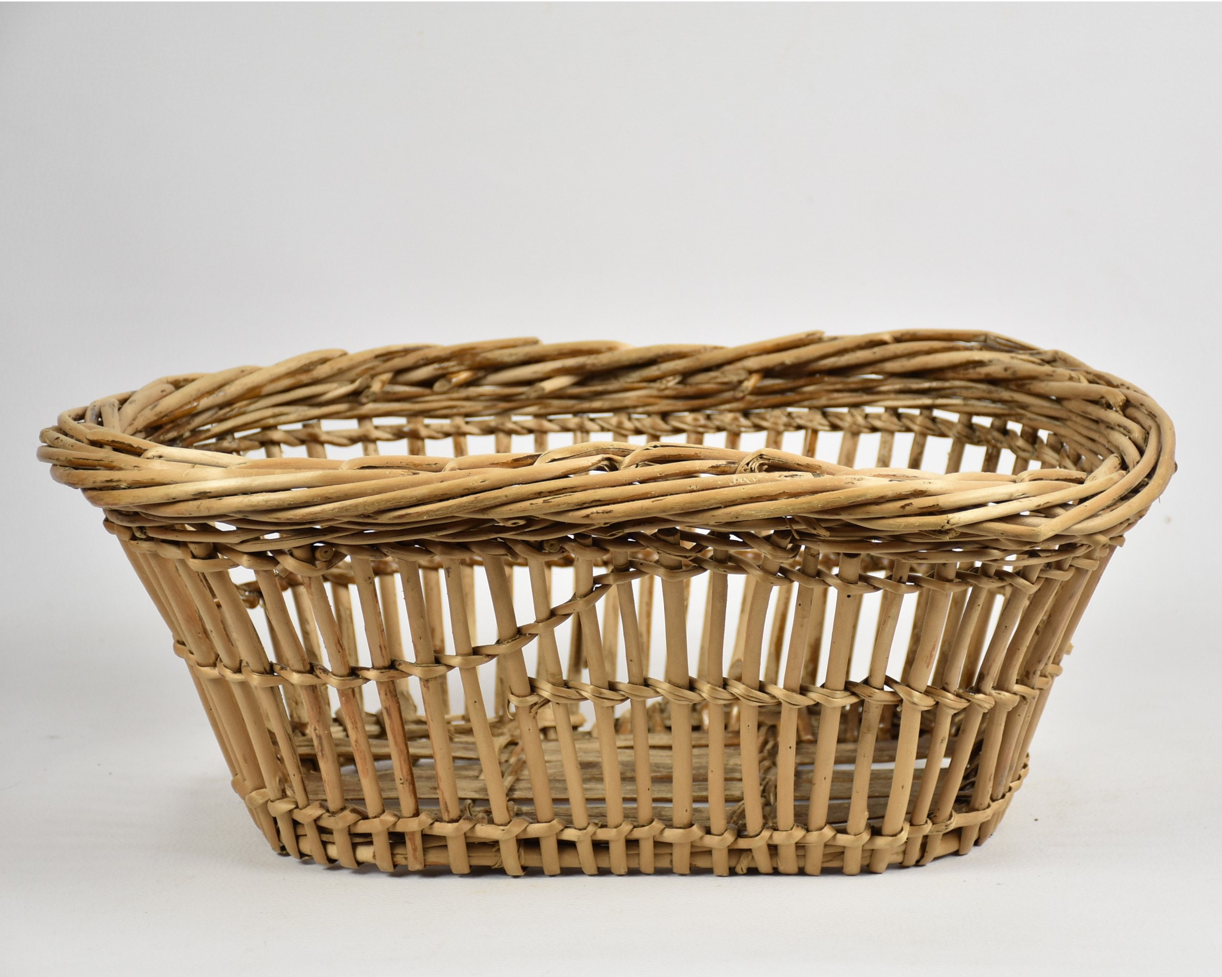 Pequeña cesta de lavandería de mimbre decoración del hogar de | Etsy