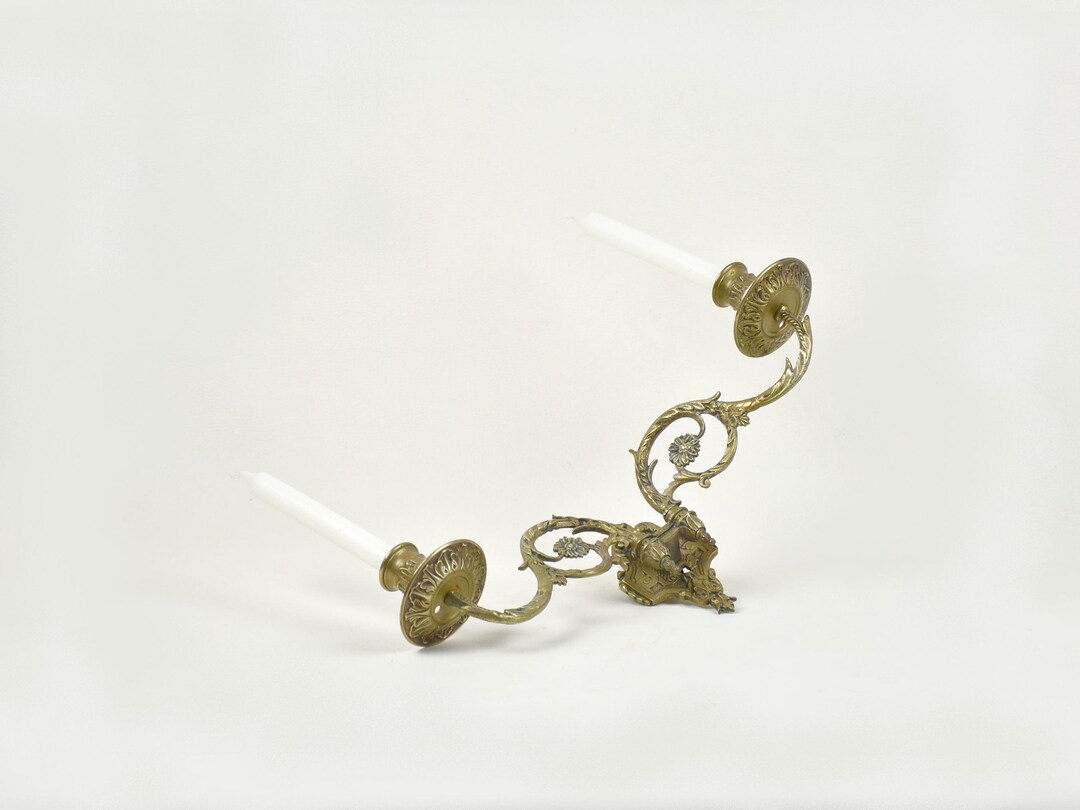 Bougeoir Chandelier En Laiton – Fusion De Piano à 1 Lumière, Style Baroque, Neuf