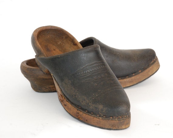 antique clogs
