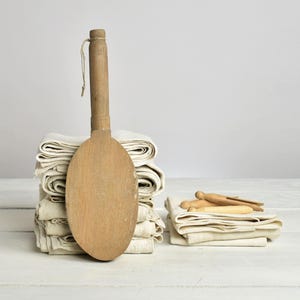 LOT De 39+ épingles à Linge Anciennes En Bois - Tête Ronde - Tailles Variées - Vintage