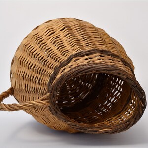 Vintage wicker basket for patio decor : Umbrella holder Large vase for branches or planter image 8