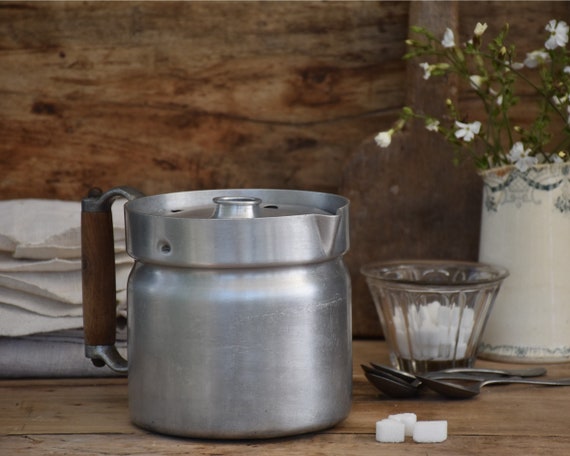Hervidor De Leche De Acero Inoxidable 304 - 1.2 Litros, Para Inducción Y Gas, Con Tapa De Vapor