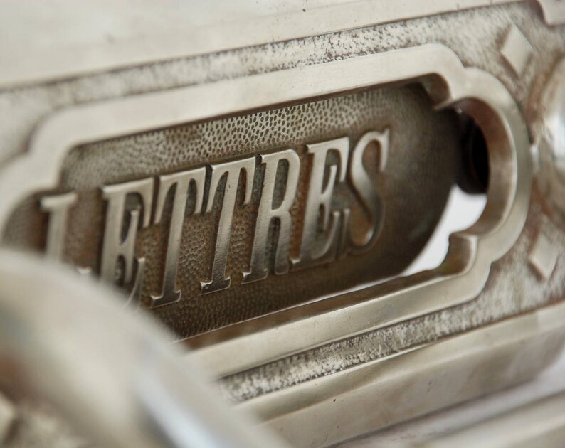 Brass mail slot door Antique letter slot Mailbox sign Etsy