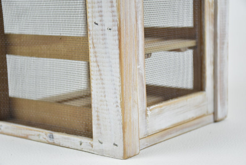 Vintage pie safe cabinet : Farmhouse kitchen decor Cheese cage image 10