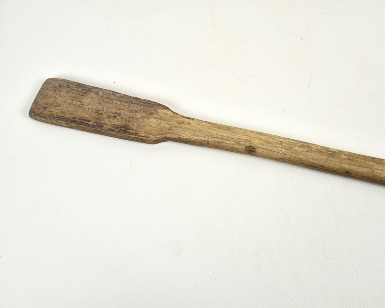 Antique wooden laundry accessory, Wooden spoon with long handle for laundry, Rustic tool, Washing board decor image 7