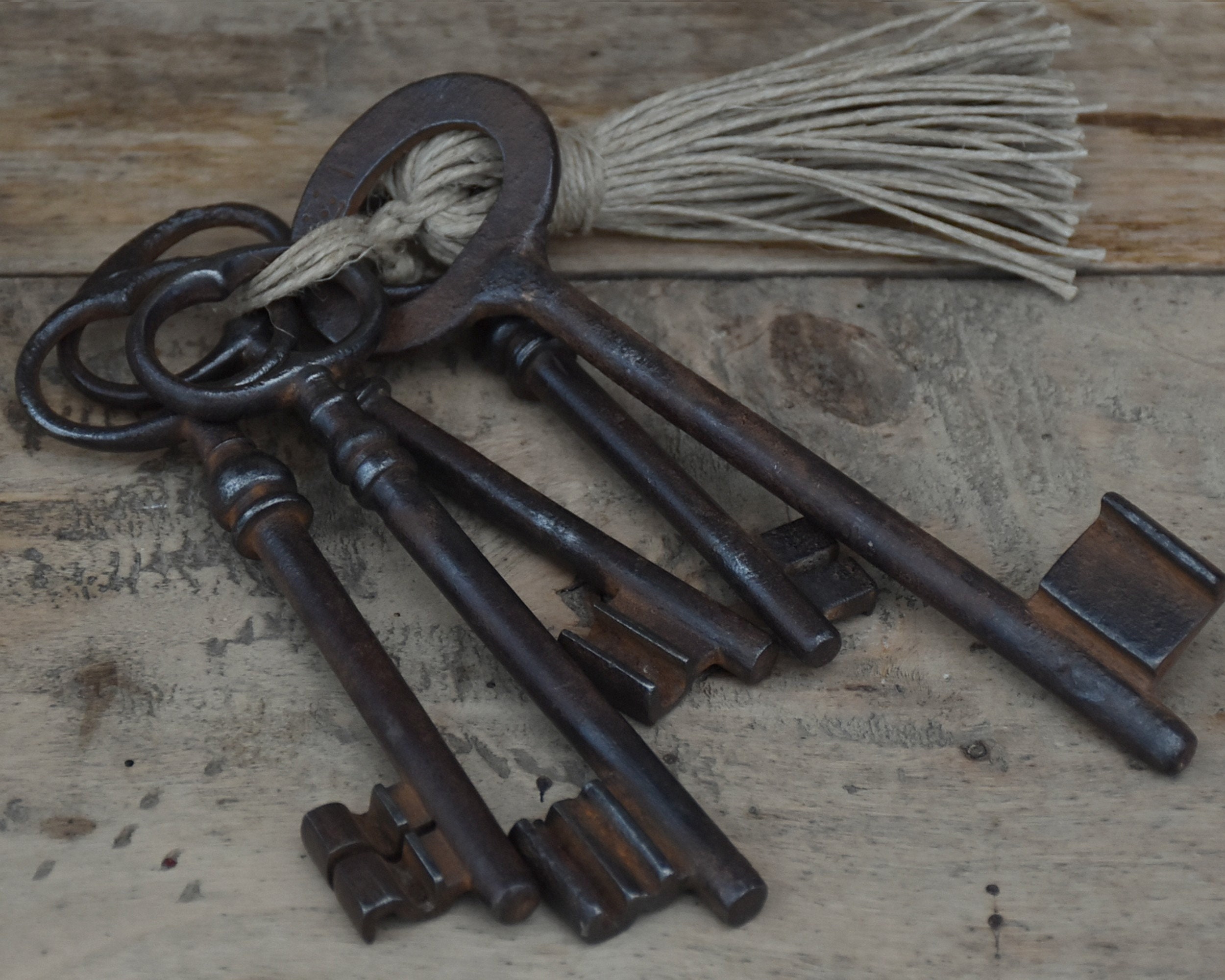 Lot de 5 Vieilles Clés, Déco Portes Rustiques
