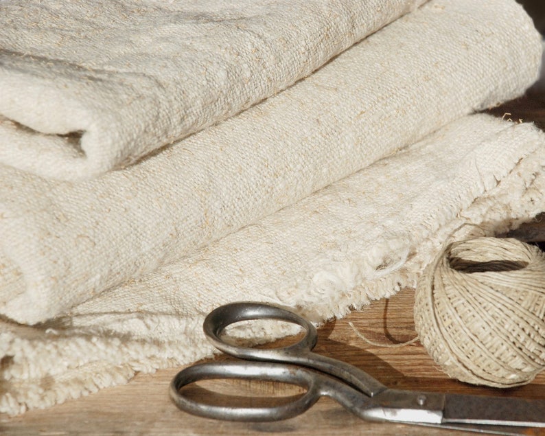 Heavy Linen Fabric Antique Linens Sewing Projects Etsy