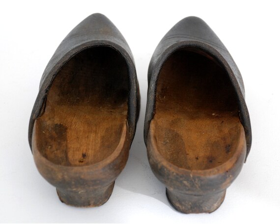 antique wooden clogs