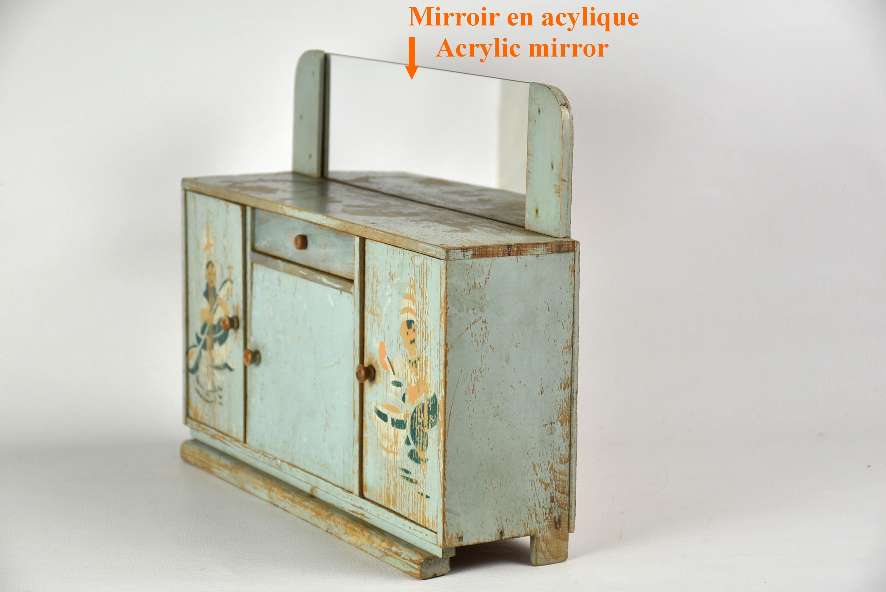 Ancien Buffet En Bois Pour Poupée Ancienne – Antique Doll