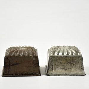 Ancien moules à gateaux carrés en fer : Patisserie et décoration cusine rustique image 3