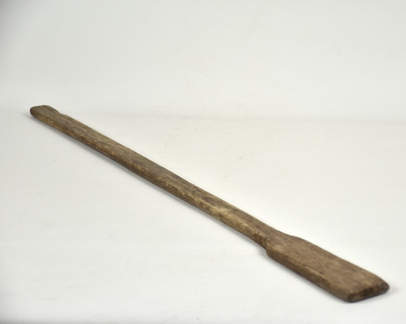 Antique wooden laundry accessory, Wooden spoon with long handle for laundry, Rustic tool, Washing board decor image 3