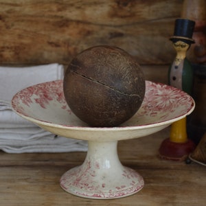 Antique wooden balls : French country decor Vintage gift for wooden game lovers image 1