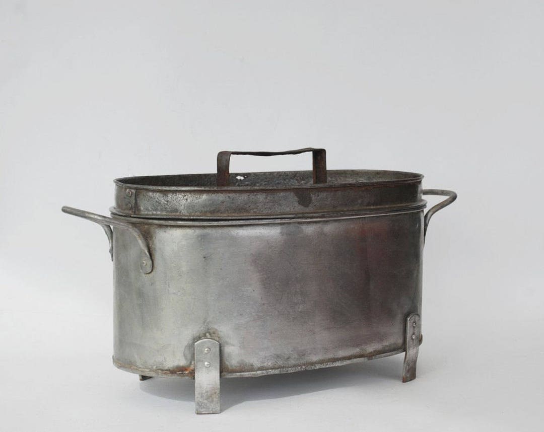 Antique Footed Roasting Pan, Fireplace Cooking Pot With Lid. Etsy