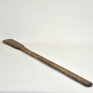 Antique wooden laundry accessory, Wooden spoon with long handle for laundry, Rustic tool, Washing board decor image 2