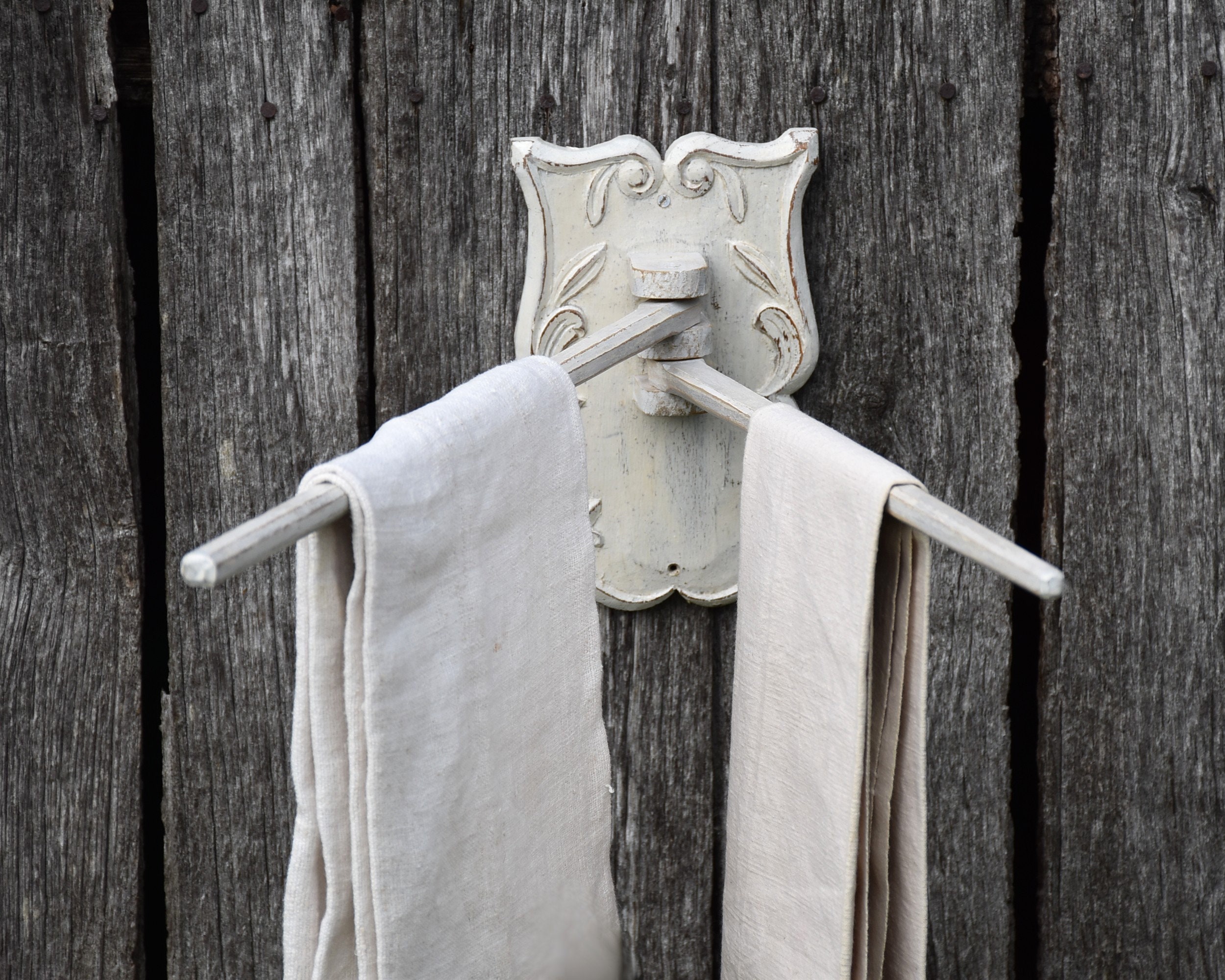 Old fashioned tea towel holder sale